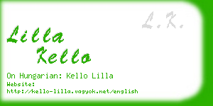 lilla kello business card